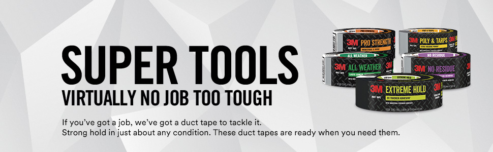 3M Utility Basic Duct Tape, 1.88 in x 30 yd, 3 Rolls, Moisture Resistant