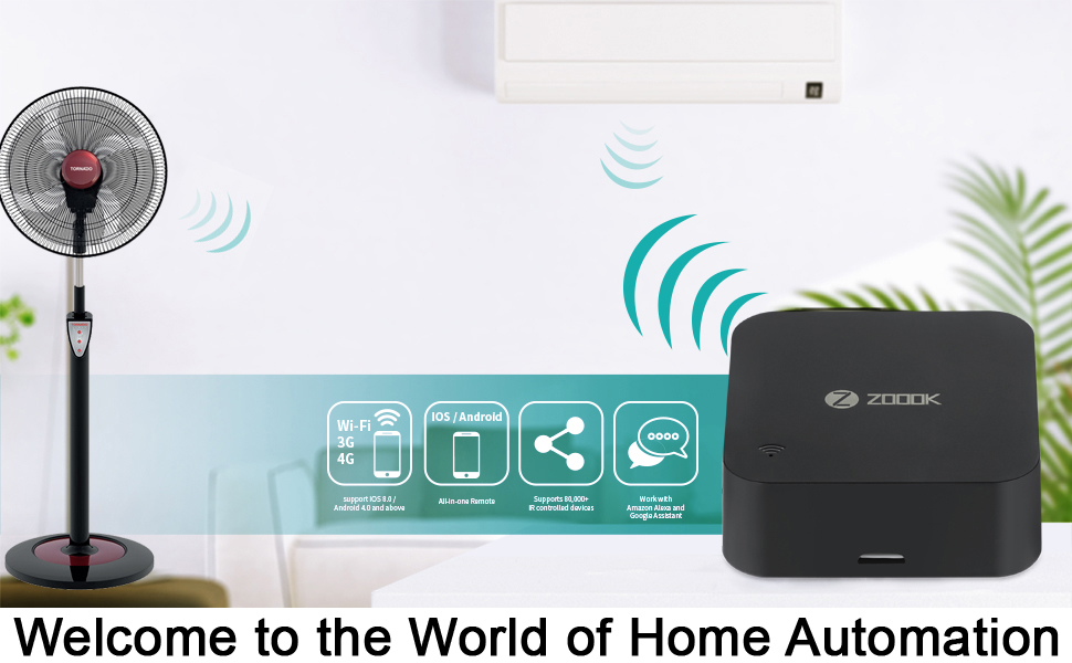Zoook Clicker WiFi Smart Home Universal Remote with Alexa | Remote for Air Conditioner | TV | DTH |Home Theatre (Black)