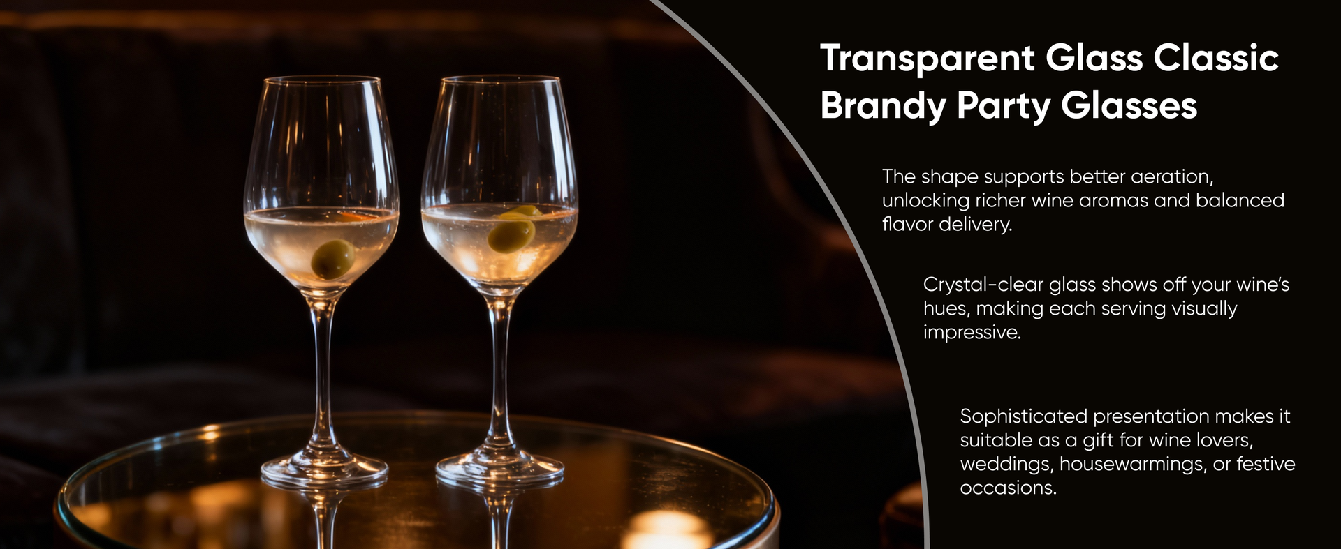 Red or White Wine Glass 2 Pcs, Crystal Wine Glasses,360 ml,Crtsyal Party Glasses - (Set of 2)