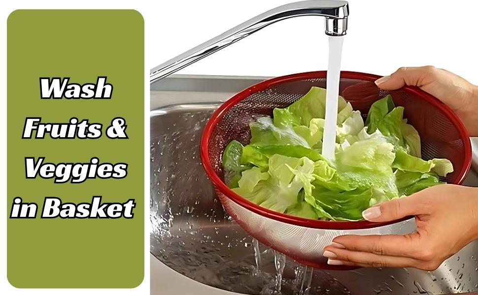Apple Shape Fruits & Vegetables | Basket for Kitchen With Net Cover | Fruit and Vegetable Stand (RED).
