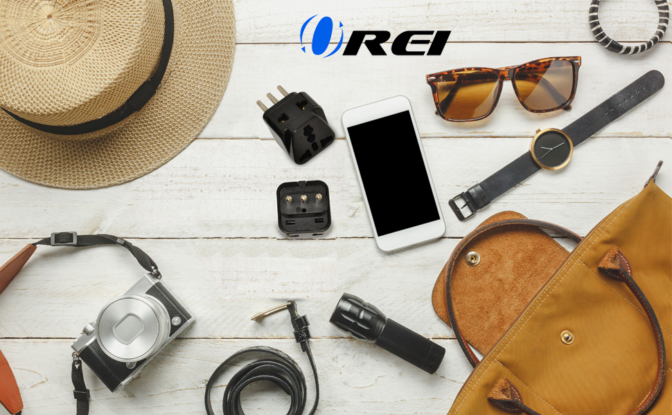 Orei India to Italy, Libya, Chile & More (Type L) Travel USB Adapter Plug - 2 in 1 - Ce Certified - Rohs Compliant -Black Color (Db12A-Blk)