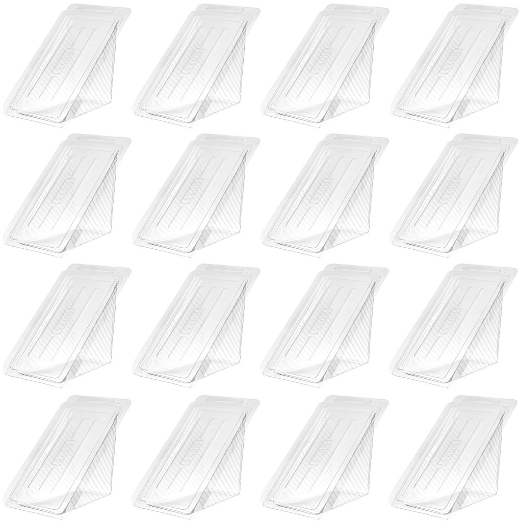 DOITOOL Sandwich Triangle Case 50PCS Plastic Sandwich Container Disposable Packing Box, Clear Triangle Cupcake Containers for Bakery, Restaurant Cheese Container