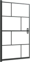 "vidaXL Modern Black vidaXL ESG Shower Enclosure | Aluminum and Single-Layer Safety Glass | Easy Installation | Bathtub Not Included | Size: 31.5" x 55.1" |"