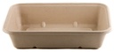 [50 Pack] 34oz Compostable Eco Friendly Container Trays - Rectangular Oblong Tree Free Sugarcane Bagasse Meal Prep Bento Boxes Take Out Catering Microwavable Deep Container by EcoQuality
