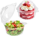 100 Pack Individual Cupcake Containers Plastic Cupcake Holders Deep Dome Muffin Containers
