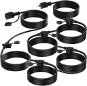 K KASONIC - Outdoor Extension Cord 50 FT, Evenly Spaced 6 Outlets Plugs, 16/3 SJTW Weatherproof Multiple Outlets Wire for Landscaping Light, Holiday Decoration and Christmas, ETL Listed, Black