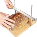Upgraded Enlarge Size Bread Slicer for Homemade Bread w/Upgraded Bread Knife Adjustable to 8 Different Thickness Sourdough for Cakes, Sandwich, Toasts - Kitchen Gadget