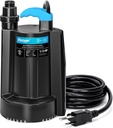 1/3 HP Automatic Water Pump, 2250GPH Submersible Utility Pump with 3/4” Garden Hose Check Valve Adapter Portable Electric Sump Pump Removal for Pool Draining Basement Hot Tubs Garden UTL-336PE