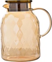 BESTYASH Large Capacity Glass Cold Water Kettle Portable Beverage Pitcher for Juice Iced Tea Milk Lightweight Household Drink Dispenser for Kitchen Parties Bbq and Outdoor Use
