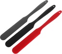 Garneck 3pcs Cookie Spatula Baking Utensil Long Handle Silicone Jar Spatulas Easy to Clean Kitchen Tool for Baking Cooking