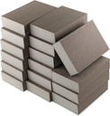 16Pcs 220 Grit Sanding Blocks, Jamiikury Sanding Sponge Washable and Reusable, Wet Dry Sandpaper Sponge for Wood Metal FurniturePaint and Drywall
