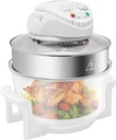 17l Glass Turbo Air Fryer,110v Convection Oven Roaster Electric Cooker Oil Free,1200w Electric Oven,Automatic Power Off/Knob Control,For Grilling Meat,Fish,Vegetables.