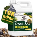 Teexpert 1 Gallon Rock Glue for Landscaping – Strong Pea Gravel Binder & Stone Adhesive for Walkways, Yards, Patios, and Decorative Driveway Edges