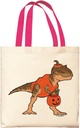 Sasquatch or T-Rex Going Trick or Treating Canvas Tote Bag