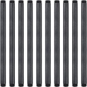 10 Pack 1/2 Inches x 12 Inches Black Malleable Steel Nipples Fitting, DIY Steampunk Industrial Vintage Style.
