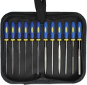 KALIM 2 Sets Carbon Steel File and Diamond File(Total 12pcs), Suitable for Metal, Wood, Jewelry, Model, DIY and Nearly All Uses, Packed in A Carry Bag.
