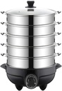 Stainless Steel Slow Cooker Food Steamer Pot Food Warmer Electric Steamer Food Warmer Commercial