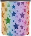 ALAZA Rainbow Star Airtight Coffee Bean Canister 30oz Food Storage Containers with Lids For Gournd, Tea, Sugar, Flour, Rice, Cereal, Candy Cookie Jar