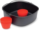Philips Airfryer XXL Baking Master Kit for Philips Airfryer XXL models, Baking Pan and Silicone Muffin Cups, Dishwasher Safe Parts for Easy Cleaning and Storage, HomeID App, Black (HD9952/01)