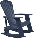Durable Recycled Plastic Adirondack Rocker, Atlantic Navy