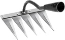Sharp Garden Edger Er, Gardening Hoe Hand Tool Puller Accessories for Backyard Ing, Loosening, Farm Planting, 5 Tooth Steel