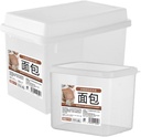 2Pcs Bread Storage Box Airtight Bread Keeper for Freshness for Kitchen Counter Cupboards Fridge Easy to Use Bread Storage Bin