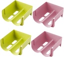 PRETYZOOM 4pcs Stackable Drink Can Rack Multi Refrigerator Organizer for Beverages for Home Kitchen Pantry Bar Storage