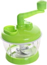 Multi-Functional Manual Food Processor, Hand Crank Food Processor, Mincer Blender with Clear Container for Vegetables Meat Fruits Nuts Herbs Onions