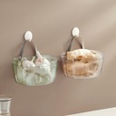 2PCS Plastic Hanging Basket for Ginger Garlic Onion Mini Storage Baskets Kitchen Bathroom Decorative Basket(Grey&Green)