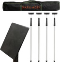 4 Pack Stainless Steel Zipper Walls Poles Kit, 12FT Retractable Efficient Construction Temporary Dust Containment Barrier System