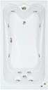 72 in. x 36 in. Elite Series Acrylic Rectangular Drop-In Whirlpool Bathtub with Reversible Drain in Bone - Includes 12.5 Amp In-Line Heater