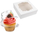 50 Pcs Cupcake Boxes and 20 Pack Pie Boxes Cake Boxes for Gift Giving