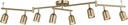 8 Light Modern Track Lighting Fixtures, Matte Brass Center Rotatable Bar Ceiling Spotlight, Foldable Arms Track Lighting Kit for Kitchen,Dining,Living Room Bedroom,GU10 Bulb Not Included