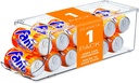 Soda Can Organizer for Refrigerator, Stackable Canned Food Pop Cans Container Can Holder Dispenser with Lid for Fridge Rack Freezer, Clear Storage Bins-Holds 12 Cans Each (One)
