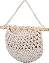 EXCEART Fruit Wall Basket Decor Hanging Storage Organizer Boho Style Fruit Holder for Kitchen