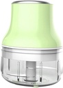 OUNONA USB Electric Mini Garlic Press 250ml Household Food Processor Heavy Duty Garlic Mincer Detachable Bowl for Baby Food and Quick Cooking