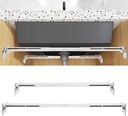 Undermount Sink Support Brackets – Adjustable Stainless Steel Brackets & Support Pole for Heavy Duty Undermount Kitchen Sink, 28-37inches
