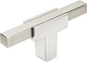 Amerock BP6726G10 | Kitchen Cabinet Door or Drawer Knob | Polished Chrome/Satin Nickel | 2-3/4 inch (70 mm) Length | Urbanite | 1 Pack | Furniture Hardware | Bathroom Cabinet Hardware