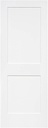 2-Panel Door, White Primed Shaker, Solid Wood Core (18X80)