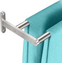 Double Towel Bars, Taaji 24 Inch Bath Towel Rack for Bathroom, Stainless Steel Wall Mounted Double Towel Rods Long Bar, Towel Rail Hanger for Bathroom Wall, Brushed