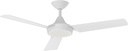 ENLIGHT 52" DC Ceiling Fan with Light, LED Light Kit, Energy Efficient, Quiet, Reverse Rotation (White)