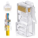 FEDUS RJ45 Cat6 Pass- Through Connector RJ45 Ends, Cat5, Cat5e, Cat6 8P8C RJ45 Connector, Ethernet Cable Crimp Connector UTP Network Plug Solid Wire and Standard Cable, LAN Crimp (PACK OF 40)