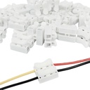 ROBOWAY 25szt. CH2 Podłączniki kablowe 2 Sznury Elektryczny typ pchnięcia Wytrzymałe złącze druciane Quick Splice Lock Terminal druciany 220V 10A, Wire Connector, Elektryczne złącza zaciskowe, (Opakowanie 25)