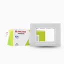 Kotwica Panasonic Roma Classic 8 Moduł Poziome Tresa Glossy biały Płyta do tablicy przełącznika (biały, 30384WH- PK 2)