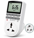 Blatt Electrotech BT41P 230V 10A Digital Programmable Timer Socket Plug - 24x7 Electronic Outlet for Automated Lights, Energy Saving & Home Applications (Nowy)