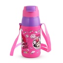 CELLO Kidzbee Puro Steel- X Hydro Kid 600 Izolowany Kids Sipper Water Butelka 520ml Pink Bigger 124; Touch & Feel Minnie Design Łatwy do przenoszenia z pętli szczelne Butelka wody Top dla chłopców i dziewcząt