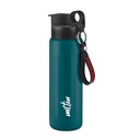 MILTON Maverick 600 Butelka wody ze stali nierdzewnej, szczelność Lid, Single Walled, ISI Certified I For School, Office, Gym I 620 ml, Teal Blue