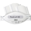3M Aura Cząsteczki Respirator 9205 +, N95, Indywidualne owinięte, 3 Panel płaski Fold Design Umożliwia ruchy twarzy