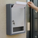Plantex Wszystkie w jednym wielofunkcyjnym z Big Size Letter Box for Home / Post Box / Sugestion Box / Skarga Box / Donation Box z Lock Table Top lub Wall Mount - (Grey)