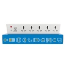 Smarteefi WiFi Smart Power Extension 124; Gwarantowane programy działa bez Internetu 124; 5 Porty 124; Inteligentne wtyczki 124; 10A 124; Monitoring energii 124; Czas odliczania 124; Kompatybilny z Alexą & Home (SE51- GS)